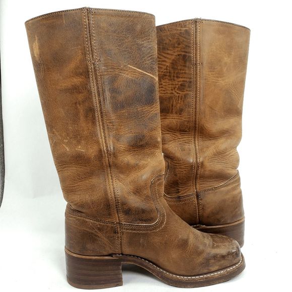 Vintage Frye Distressed Campus Boots | 421870 | 77050DBN| Women’s 7M | Made USA - Picture 4 of 10
